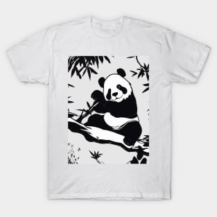 Pandas Shadow Silhouette Anime Style Collection No. 63 T-Shirt